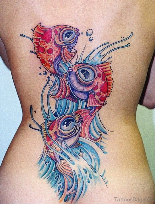 Colorful Fish Tattoo Design