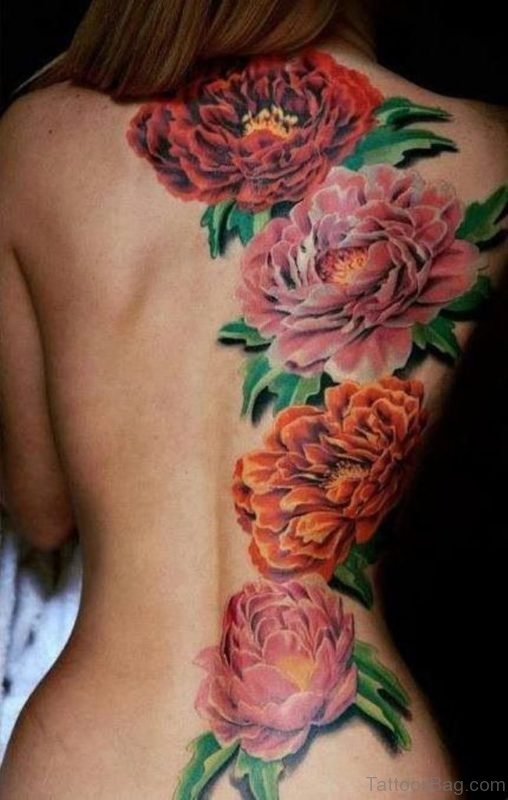 Colorful Flower Tattoo