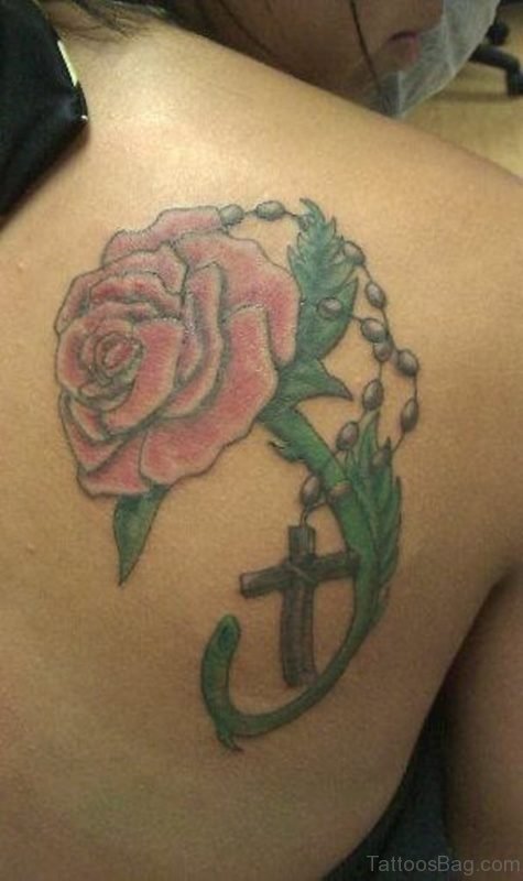 Colorful Rosary Tattoo Design