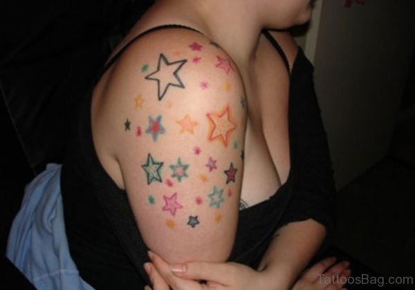 Colorful Star Tattoo