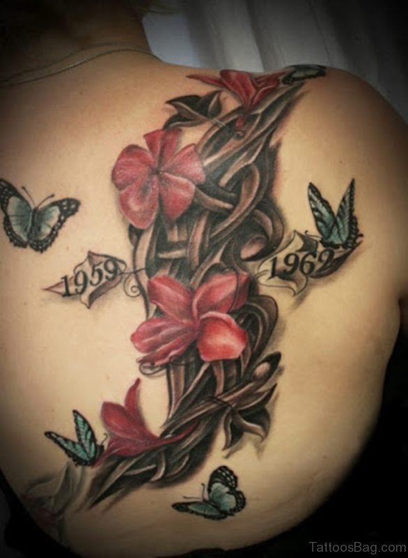Colored Flower Tattoo