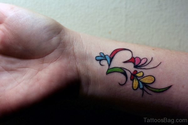 Colorful Tattoo On Wrist