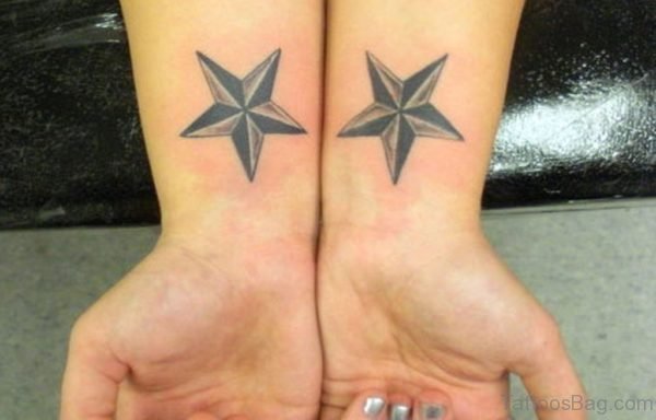 Colours Stars Tattoo On Wrist