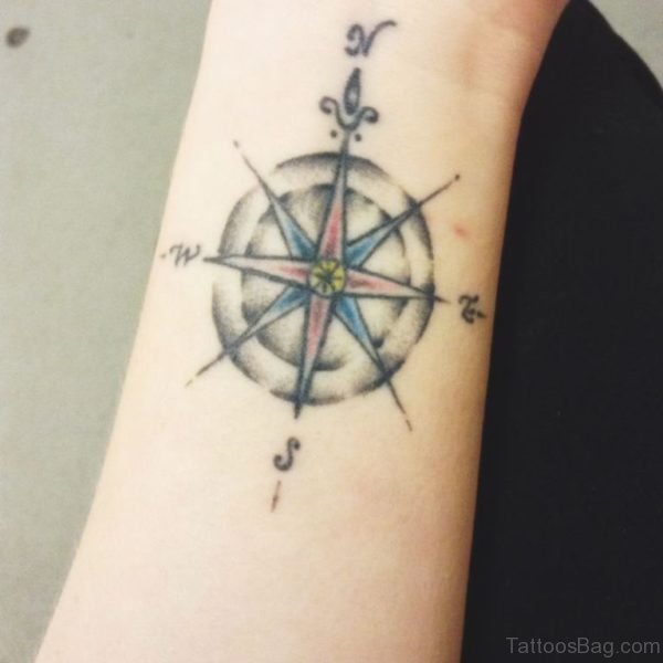 Compass Tattoo On Wrist