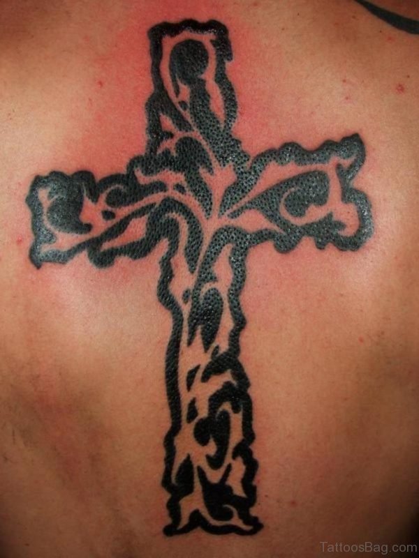 Cross Tattoo On Back