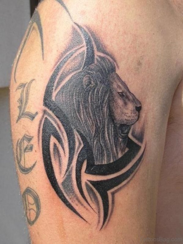 Cool Lion Tribal Tattoo