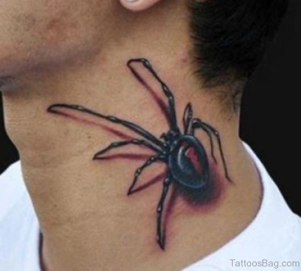 Cool Realistic Spider Tattoo