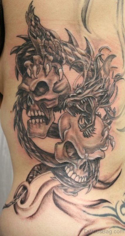 Cool Skull Tattoo Design 