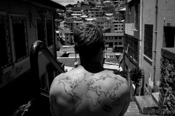 World Map Tattoo Design