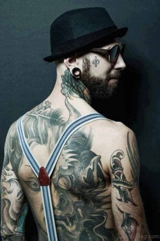 Crazy Full Back Tattoo
