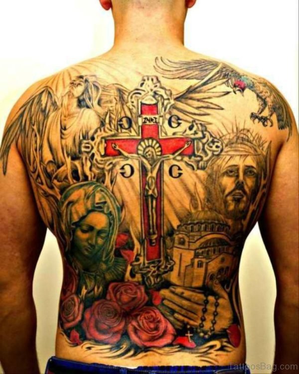 Cross And Jesus Tattoo