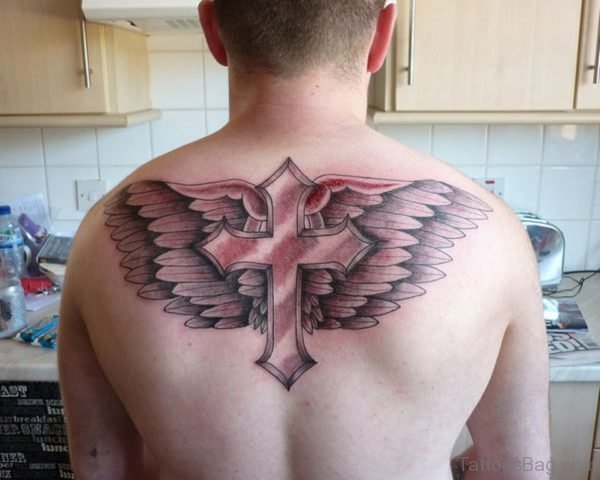 Cross And Wings Tattoo