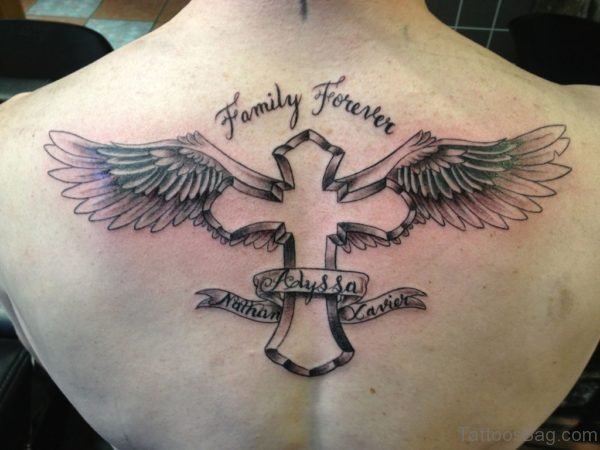 Cross And Wings Tattoo