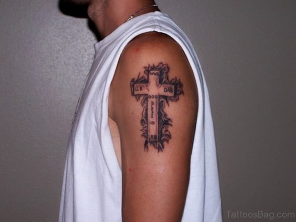 Good Looking Cross Tattoo Design