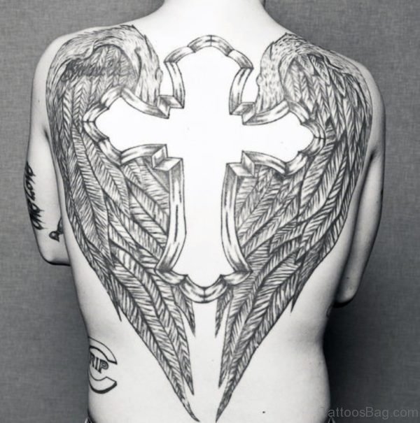 Cross Tattoo On Back 