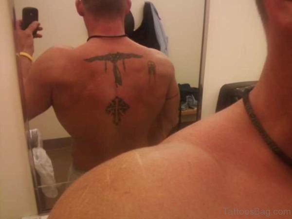 Cross Tattoo On Back