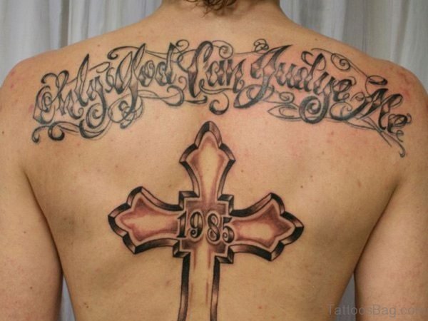 Cross Tattoo On Back
