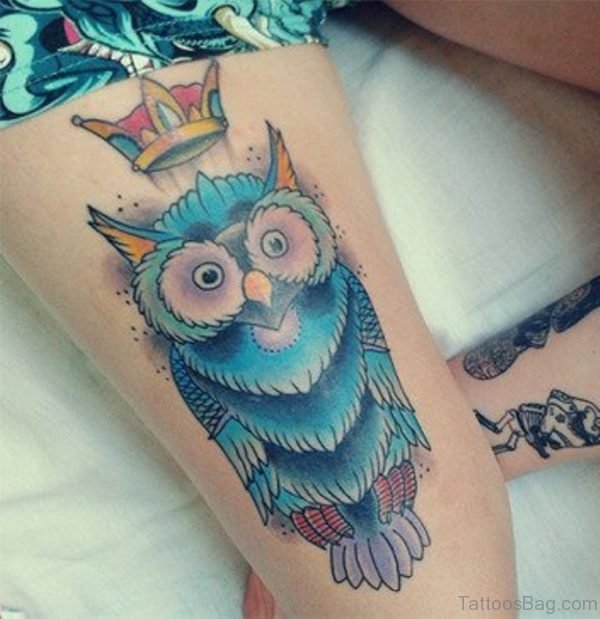 Crown And Owl Tattoo