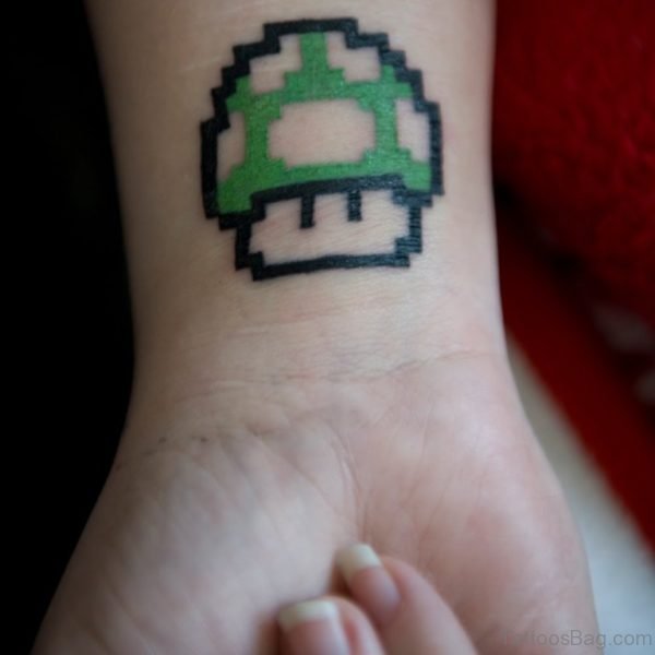 Cute 1 Up Wrist Tattoo Design