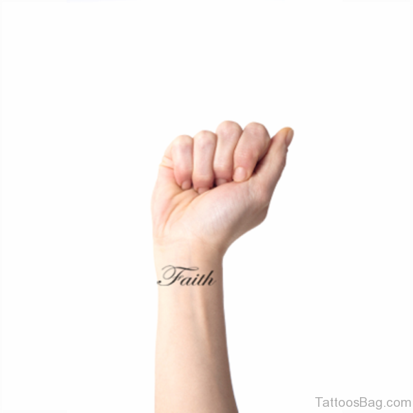 Cute Faith Wrist Tattoo