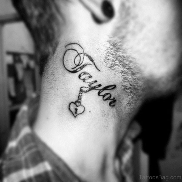 Cute Neck tattoo For Men
