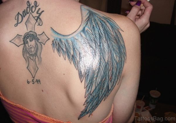 Daddy Memorial Angel Tattoo