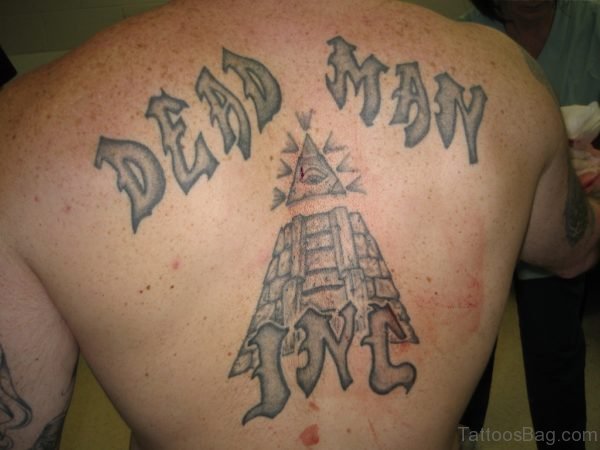 Deep Man Old English Tattoo