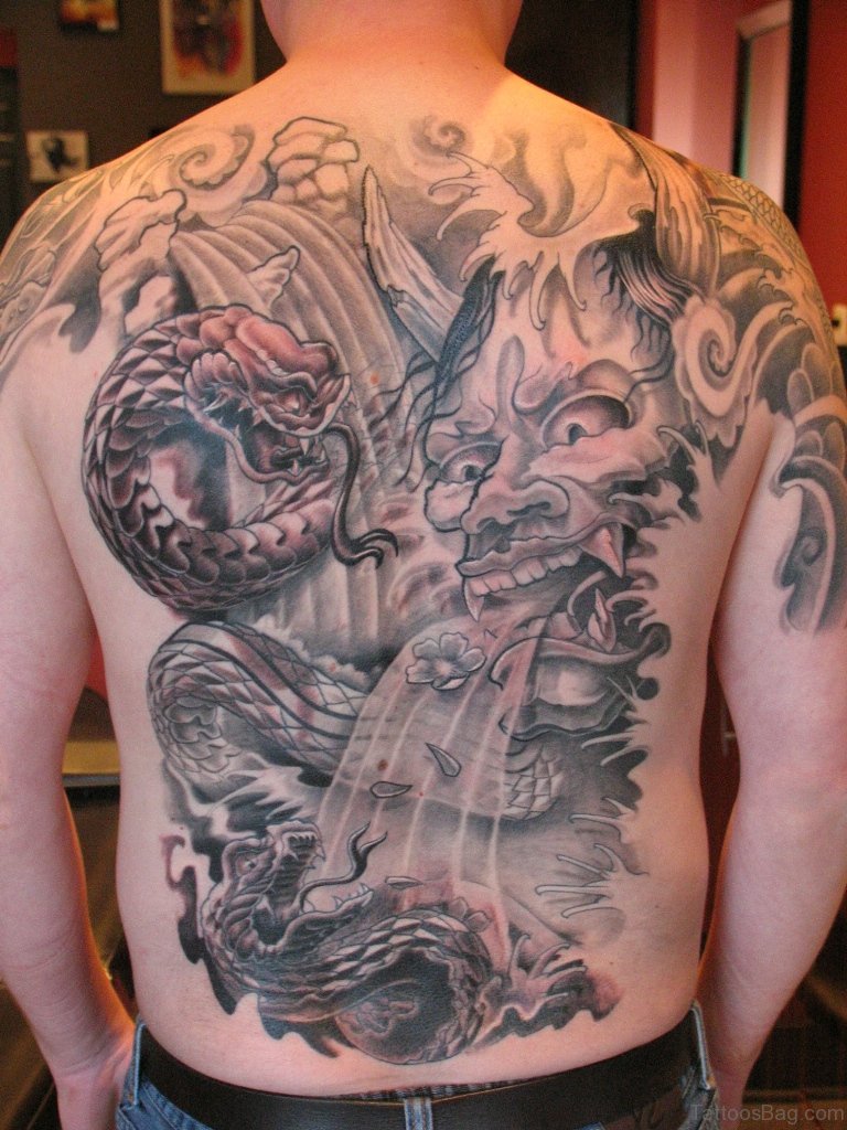 Devil And Snake Tattoo