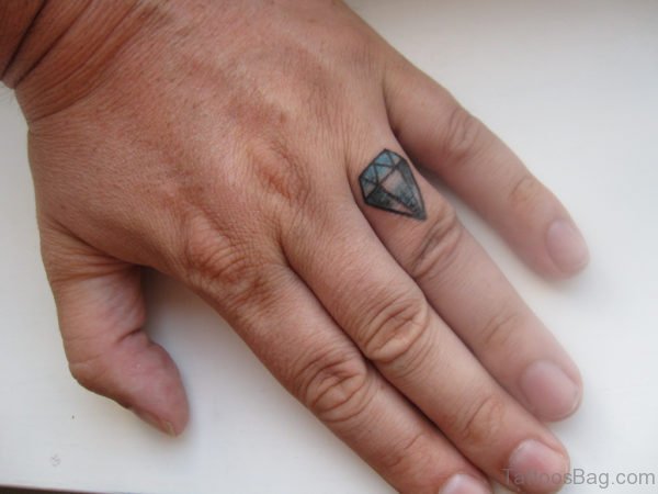 Diamond Tattoo On Finger