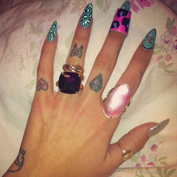 Diamond Tattoo On Finger