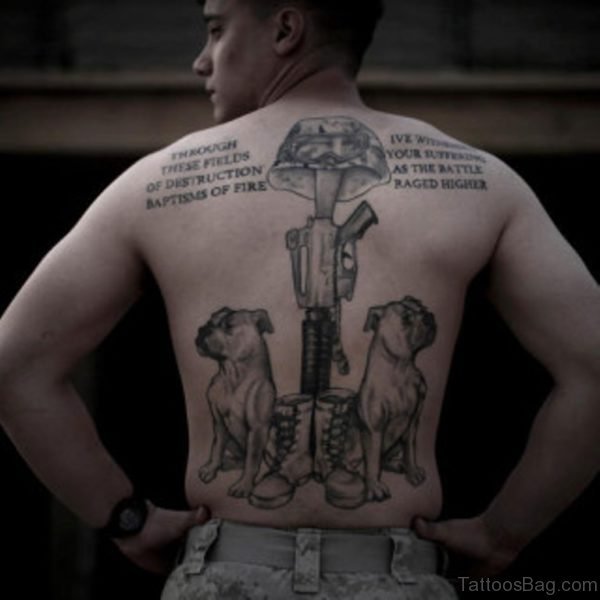 Dog And Gun Tattoo
