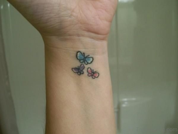Doodle Butterfly Tattoo On Wrist