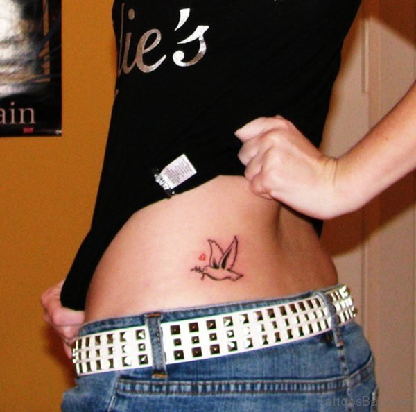 Dove Tattoo On Lower Back