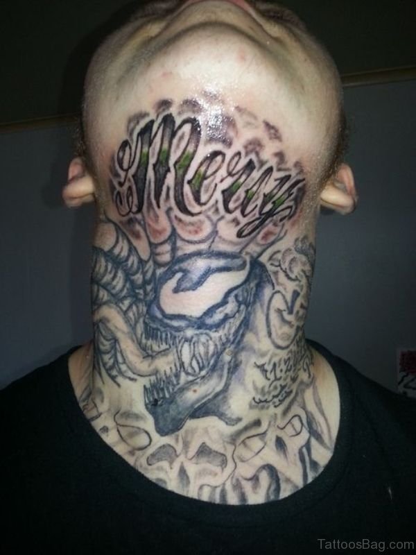 Dragon Neck Tattoo Design
