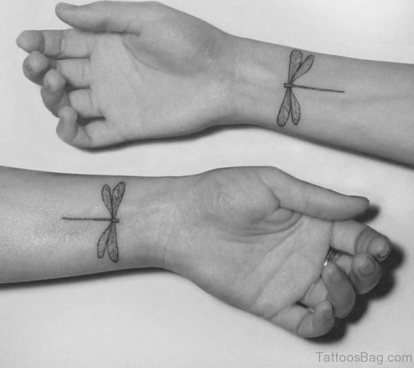 Dragonfly Tattoo On Writs