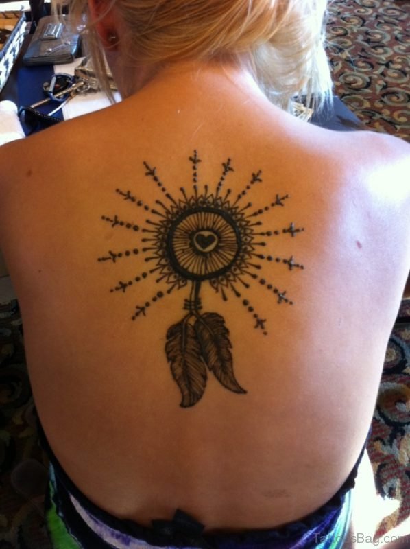 Dreamcatcher Grey Ink Tattoo