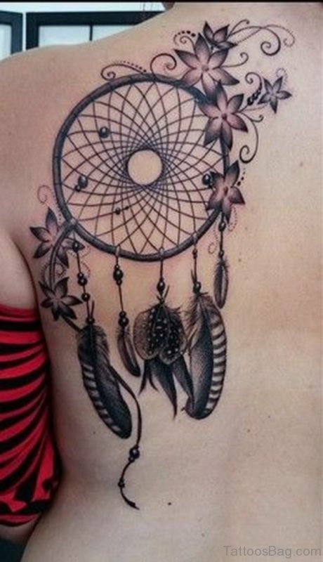 Dreamcatcher Tattoo Design On Side Back