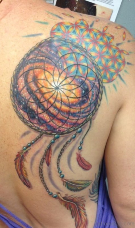 Dreamcatcher Tattoo On Back