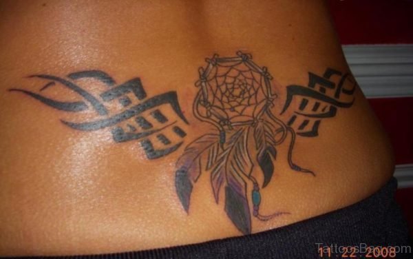 Dreamcatcher Tattoo On Lower Back