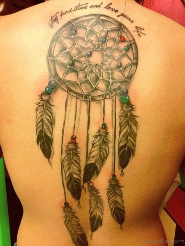 Dreamcatcher Tattoo On Whole Back