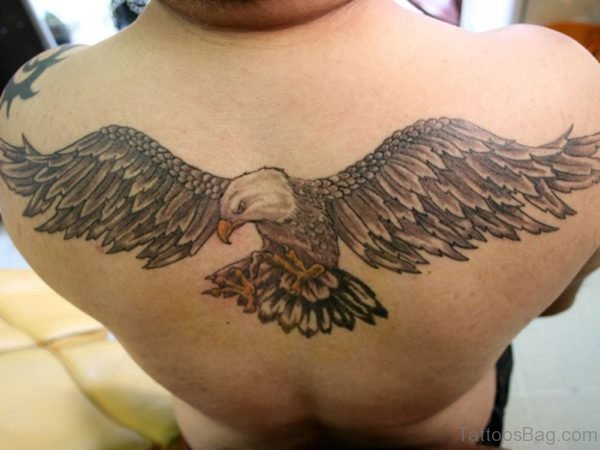 Eagle Bird Tattoo On Back