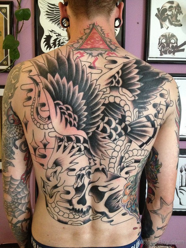 Eagle Tattoo On Full Back
