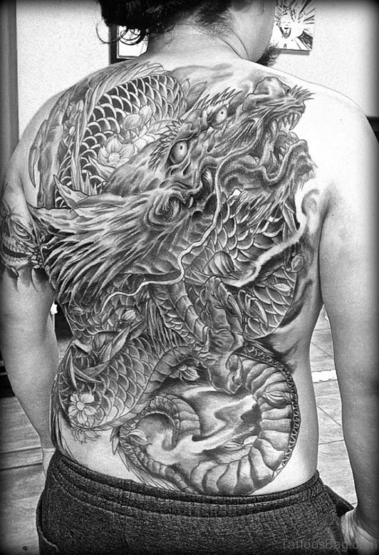 Dragon Tattoo On Full Back
