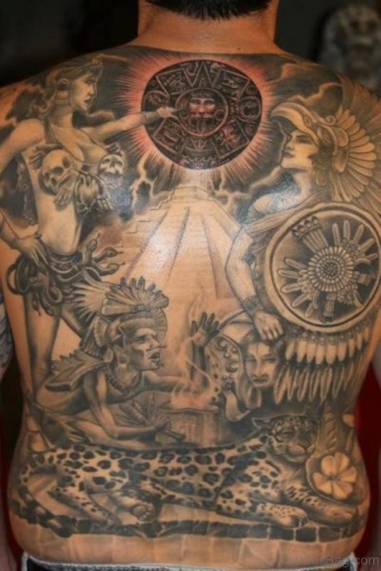 Elegant Aztec Tattoo