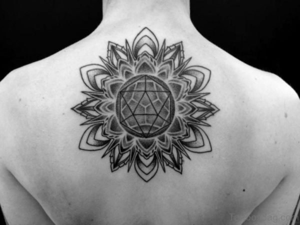 Elegant Geometric Tattoo On Back