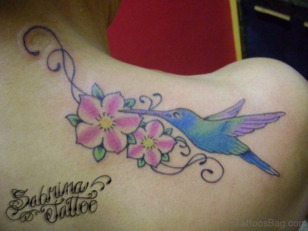 Attractive Hummingbird Tattoo Design