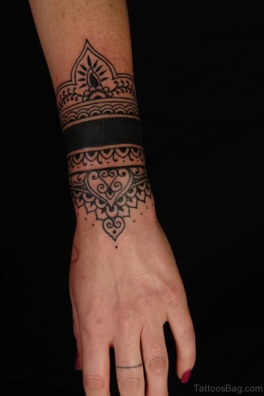 Elegant Mandala Tattoo On Wrist