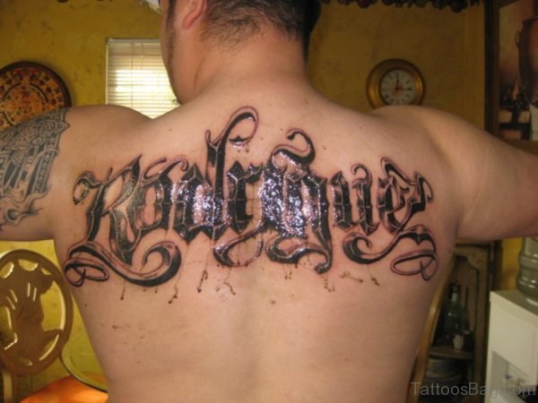 Elegant Old English Tattoo