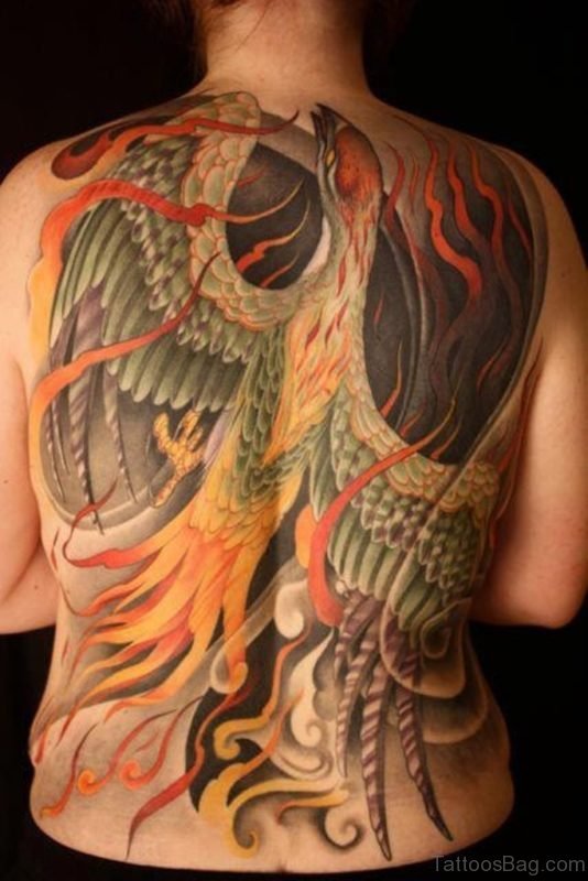 Elegant Phoenix Tattoo Design