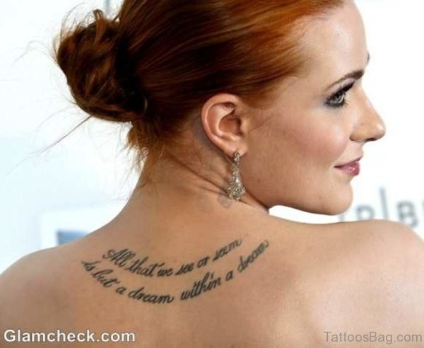Evan Rachel Wood Tattoo On Back
